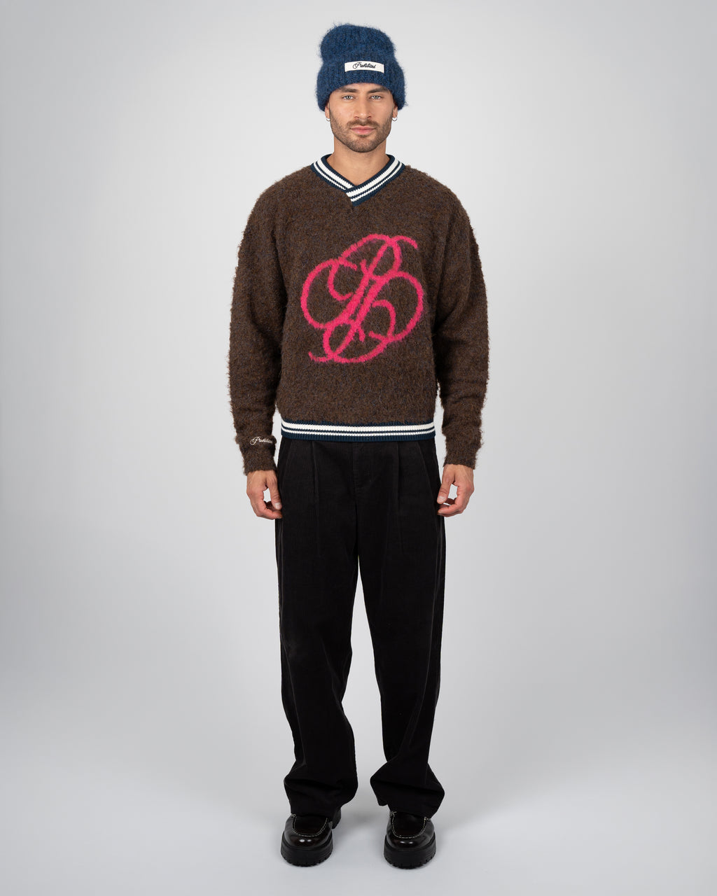 Prohibited: Fuzzy knit Sweater - Mud Brown