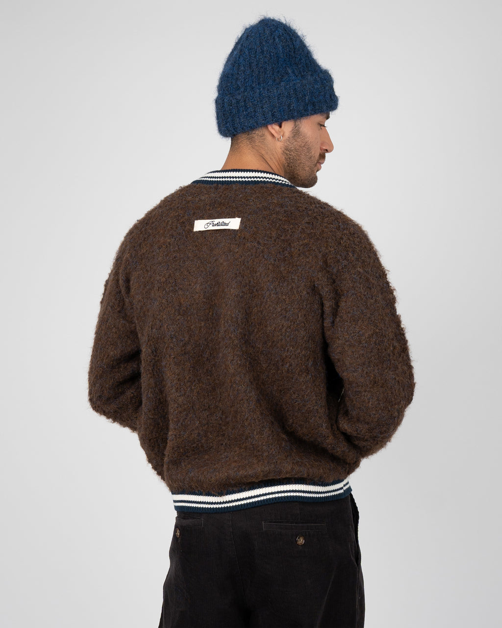 Prohibited: Fuzzy knit Sweater - Mud Brown
