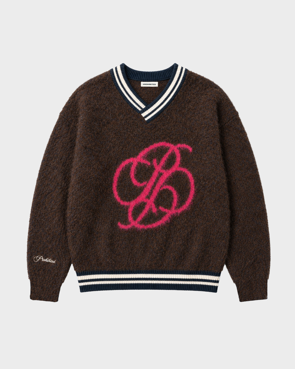 Prohibited: Fuzzy knit Sweater - Mud Brown