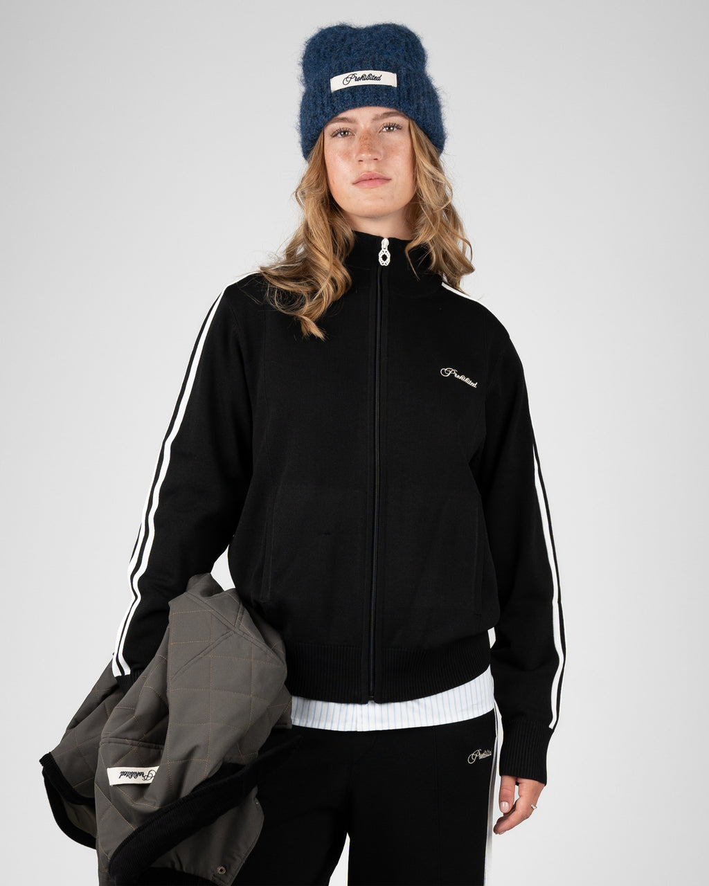 Prohibited: Varsity Track Jacket - Black