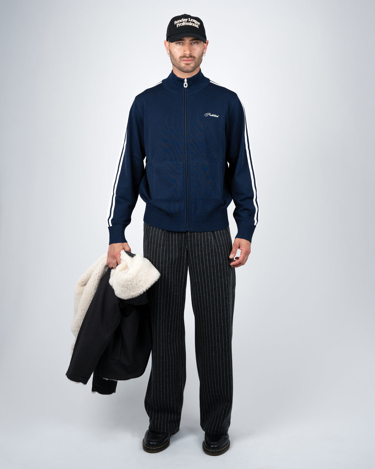 Prohibited: Varsity Track Jacket - Navy
