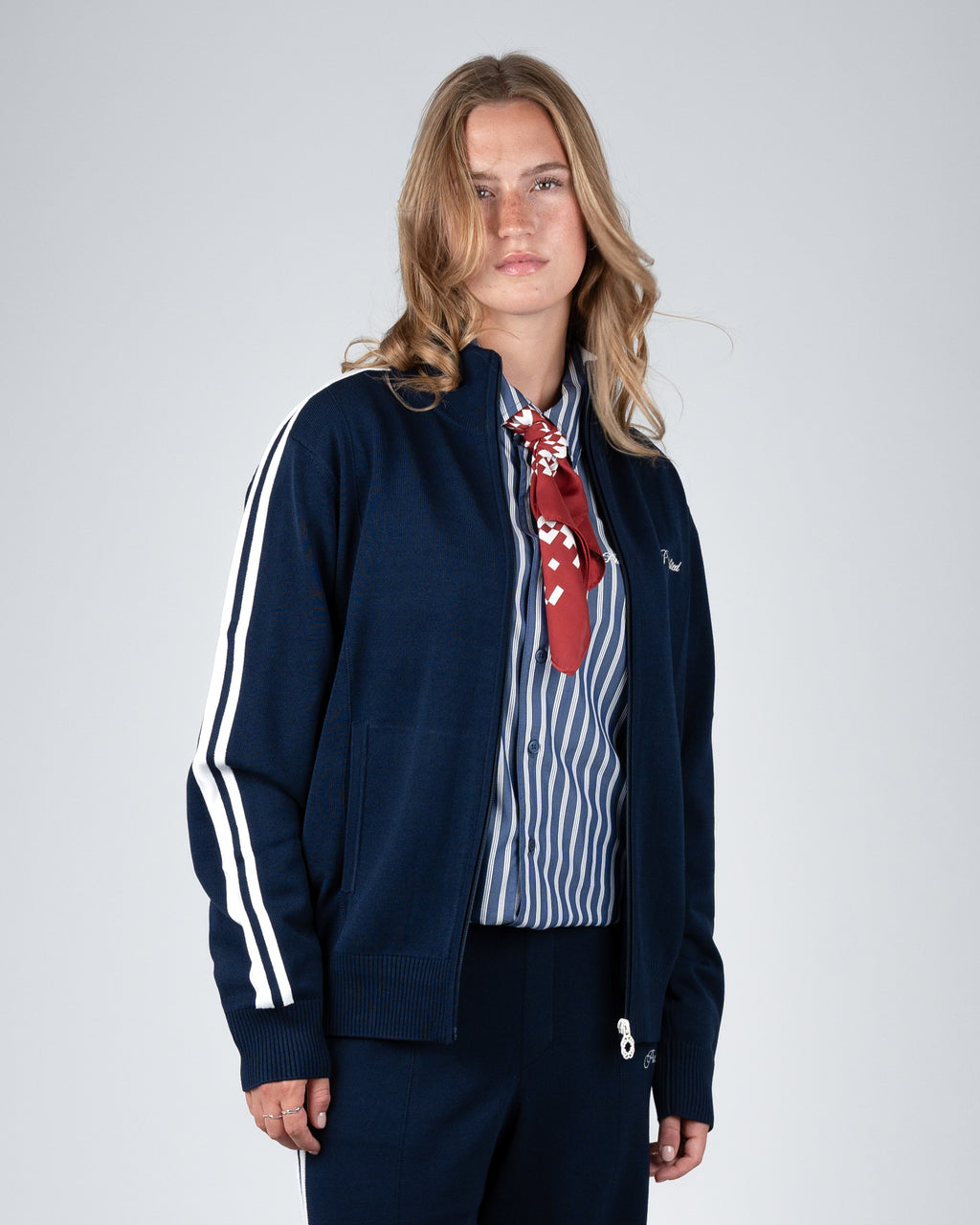 Prohibited: Varsity Track Jacket - Navy