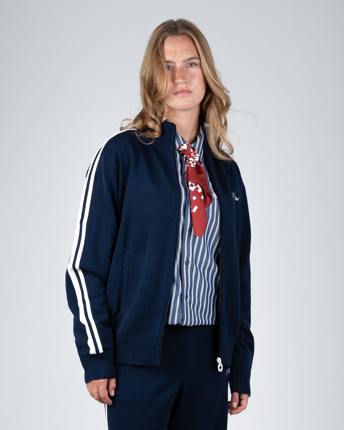 Prohibited: Varsity Track Jacket - Navy