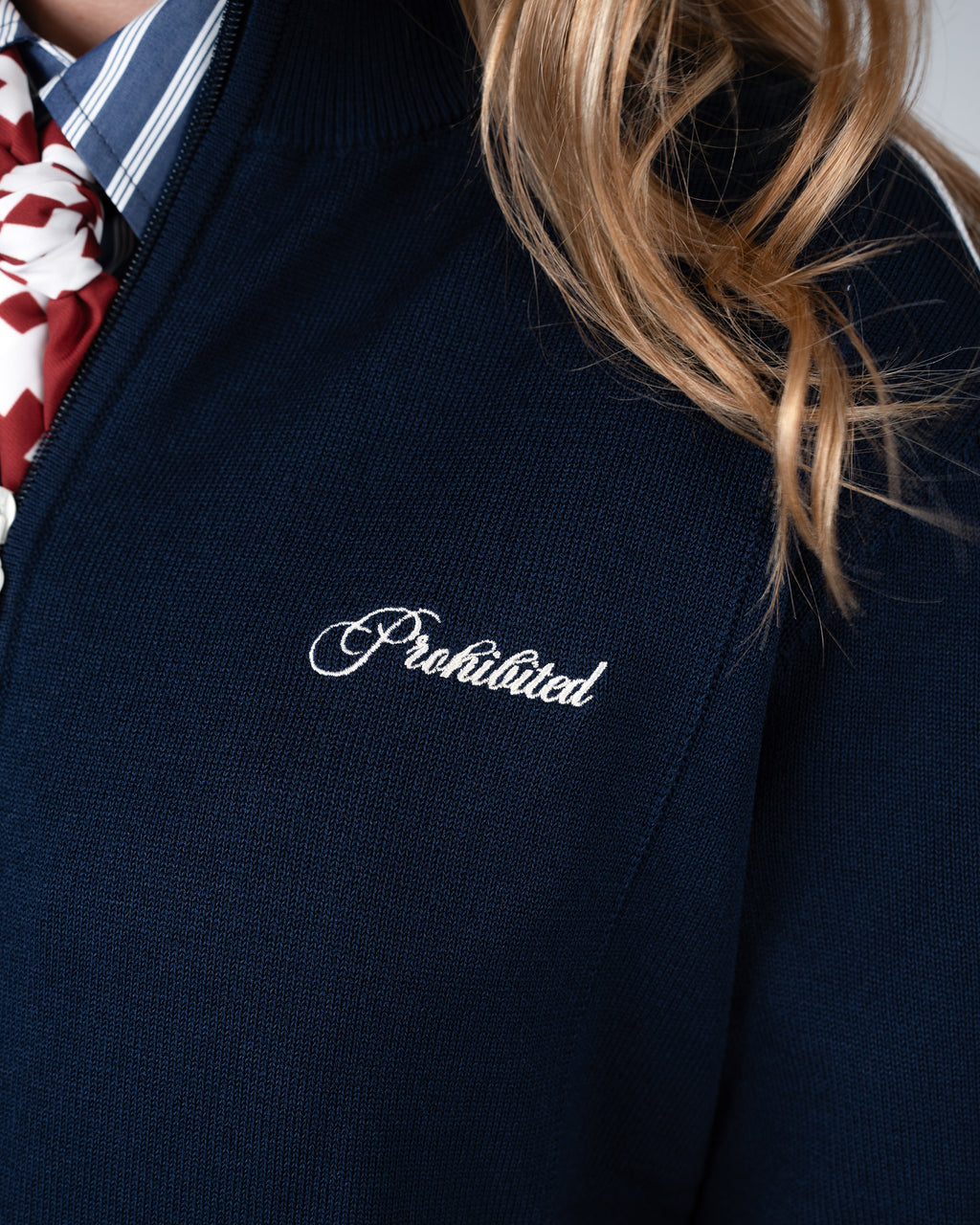 Prohibited: Varsity Track Jacket - Navy