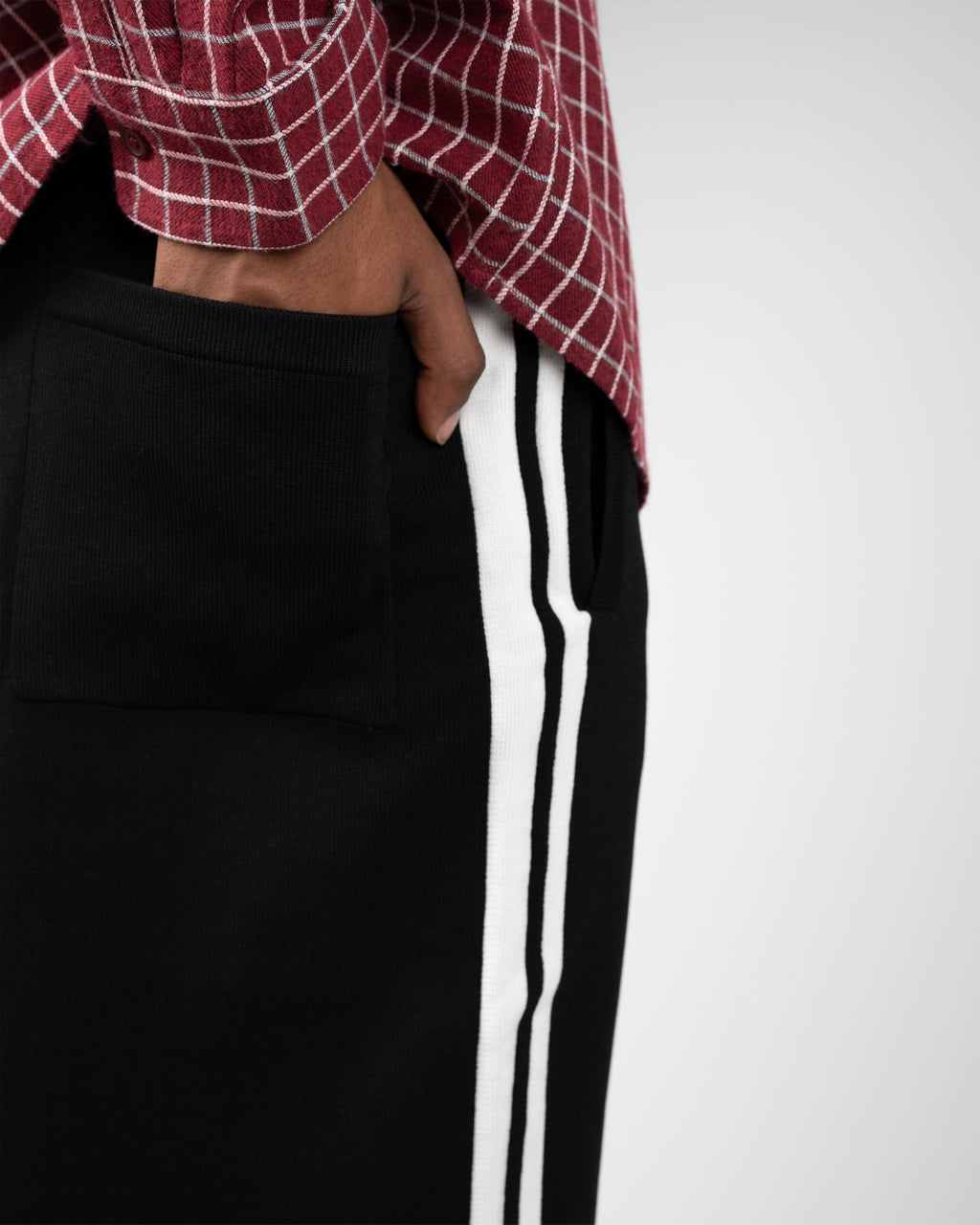 Prohibited: Varsity Knitted Trackpants - Black