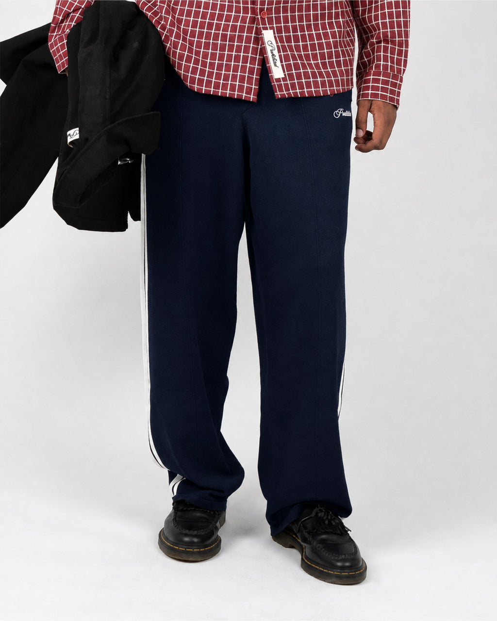 Prohibited: Varsity Knitted Trackpants - Navy