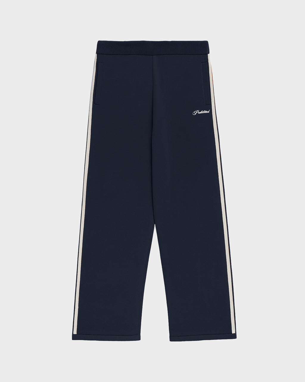 Prohibited: Varsity Knitted Trackpants - Navy