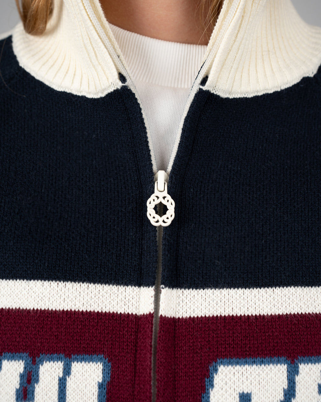Prohibited: Letterman Knit Jacket - Navy