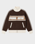 Prohibited: Letterman Knit Jacket - Brown