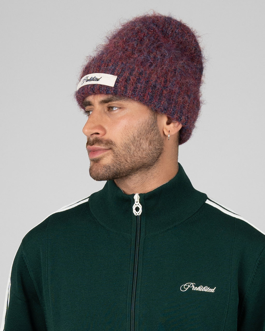 Prohibited: Season Knit Beanie - Red/Blue