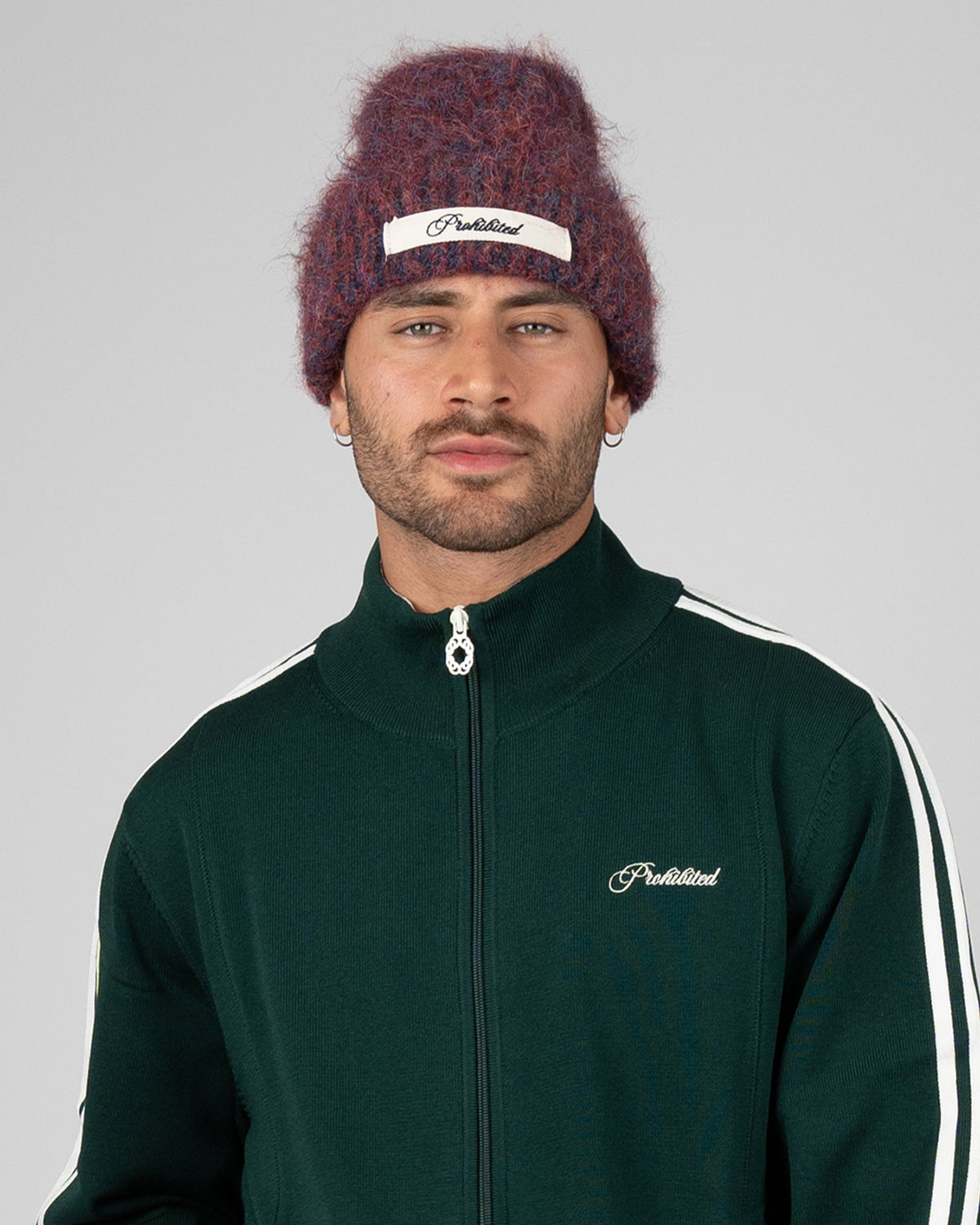 Prohibited: Season Knit Beanie - Red/Blue