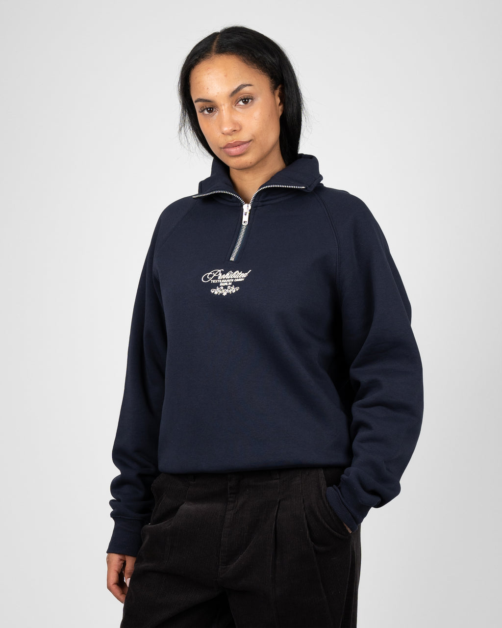 Prohibited: College Days Quarter Zip - Deep Blue