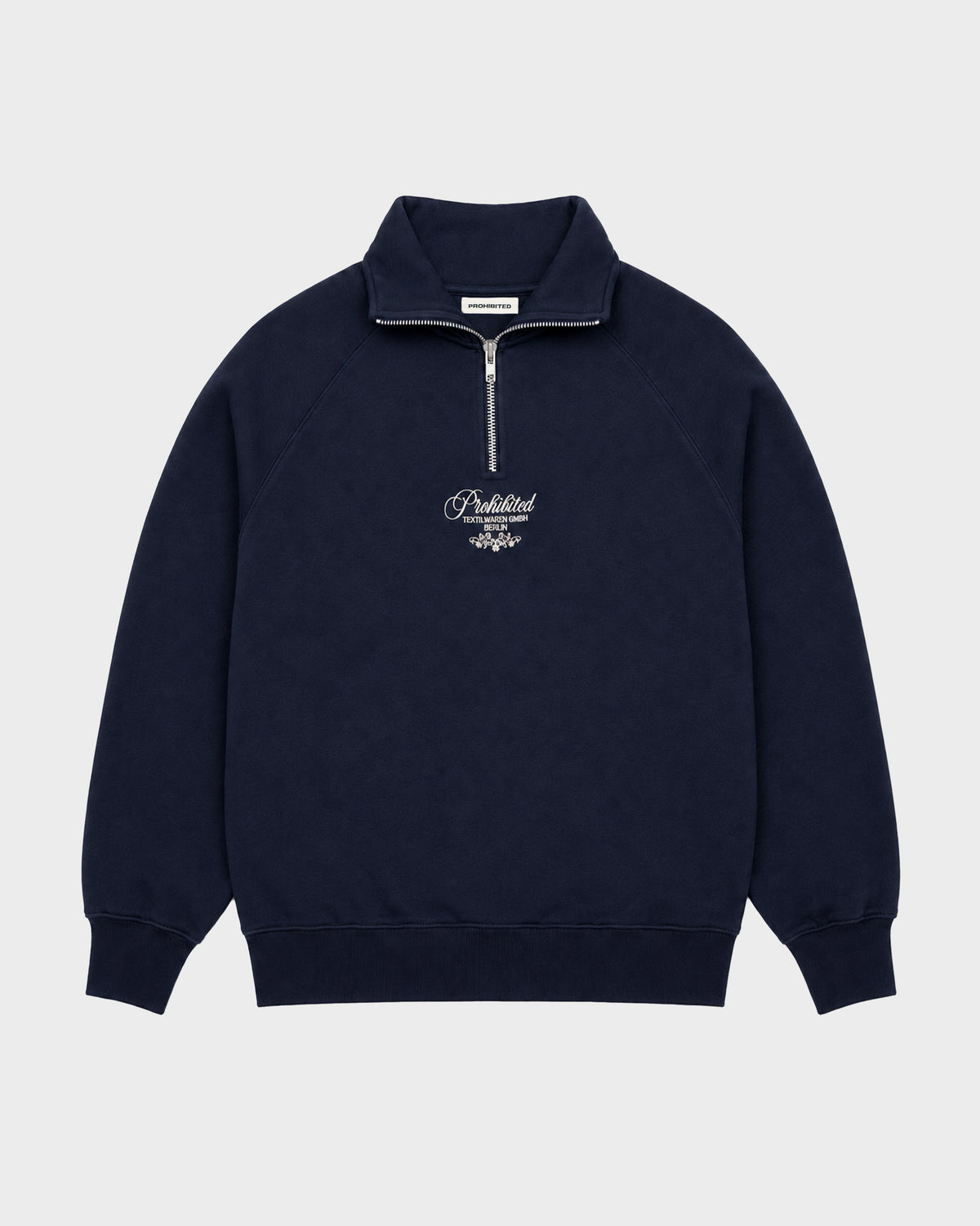 Prohibited: College Days Quarter Zip - Deep Blue