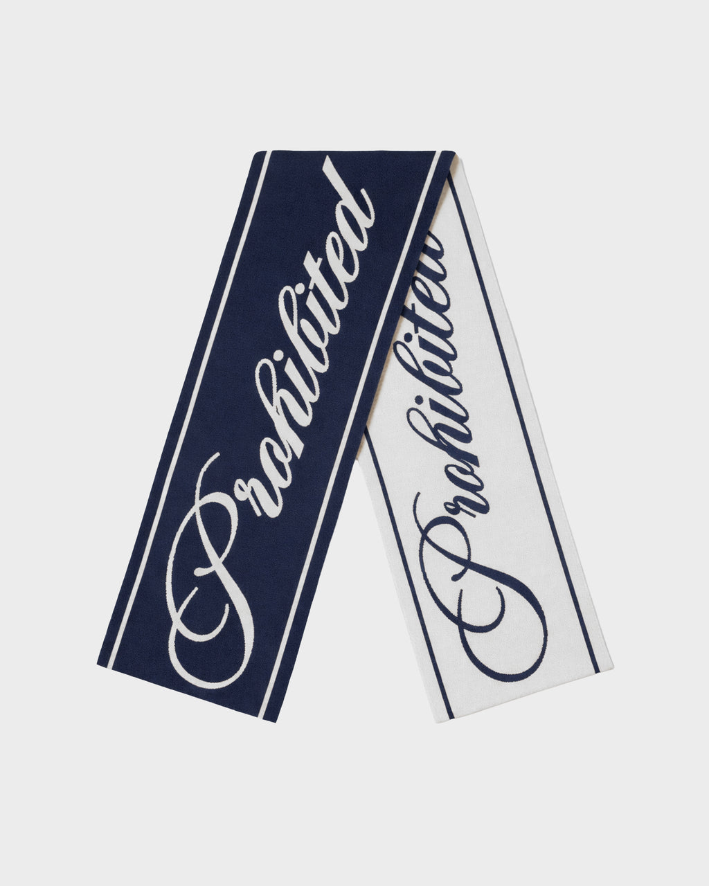 Prohibited: Back in the Days Knit Scarf - Navy