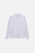 Won Hundred: Maza Striped Shirt - Micro Chip Grey Comb.