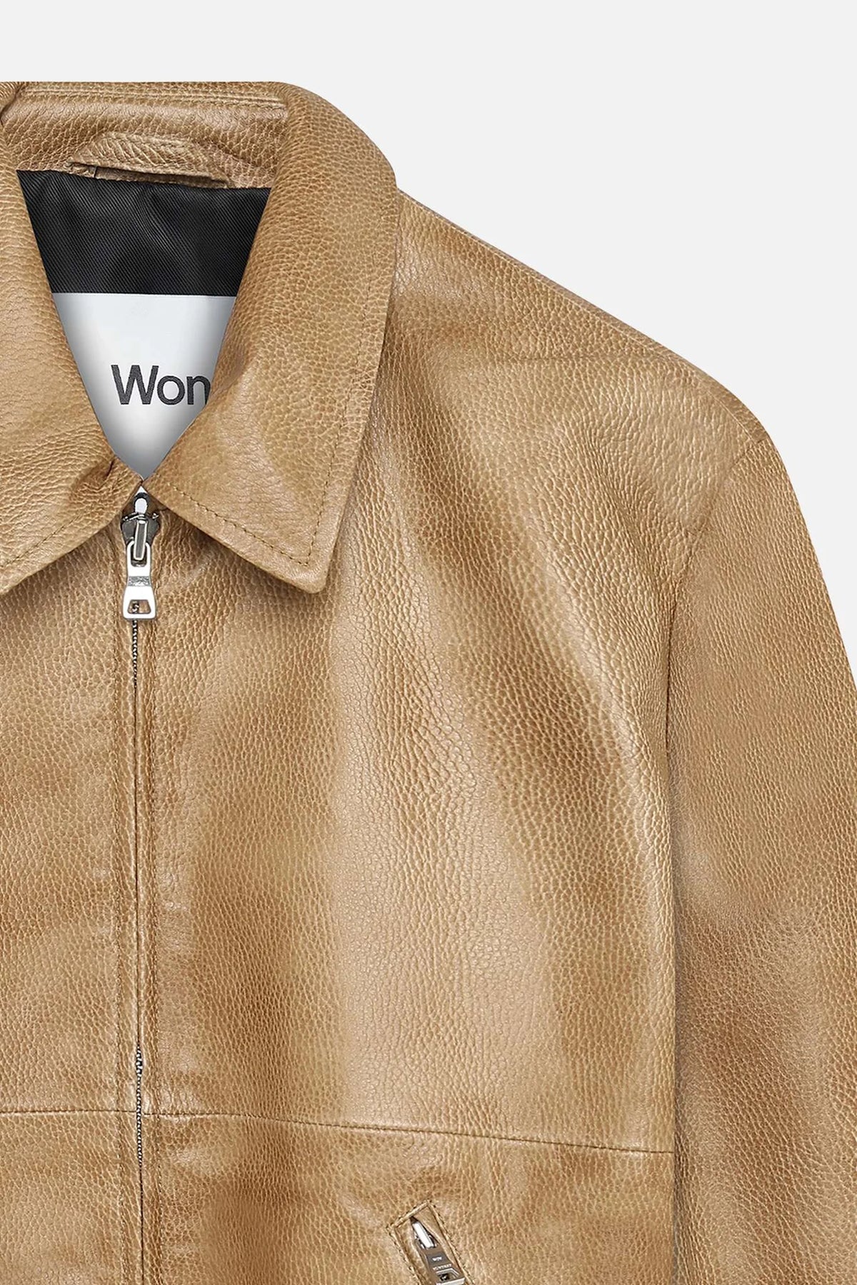 Won Hundred: Dutton Leather Jacket - Breen Brown