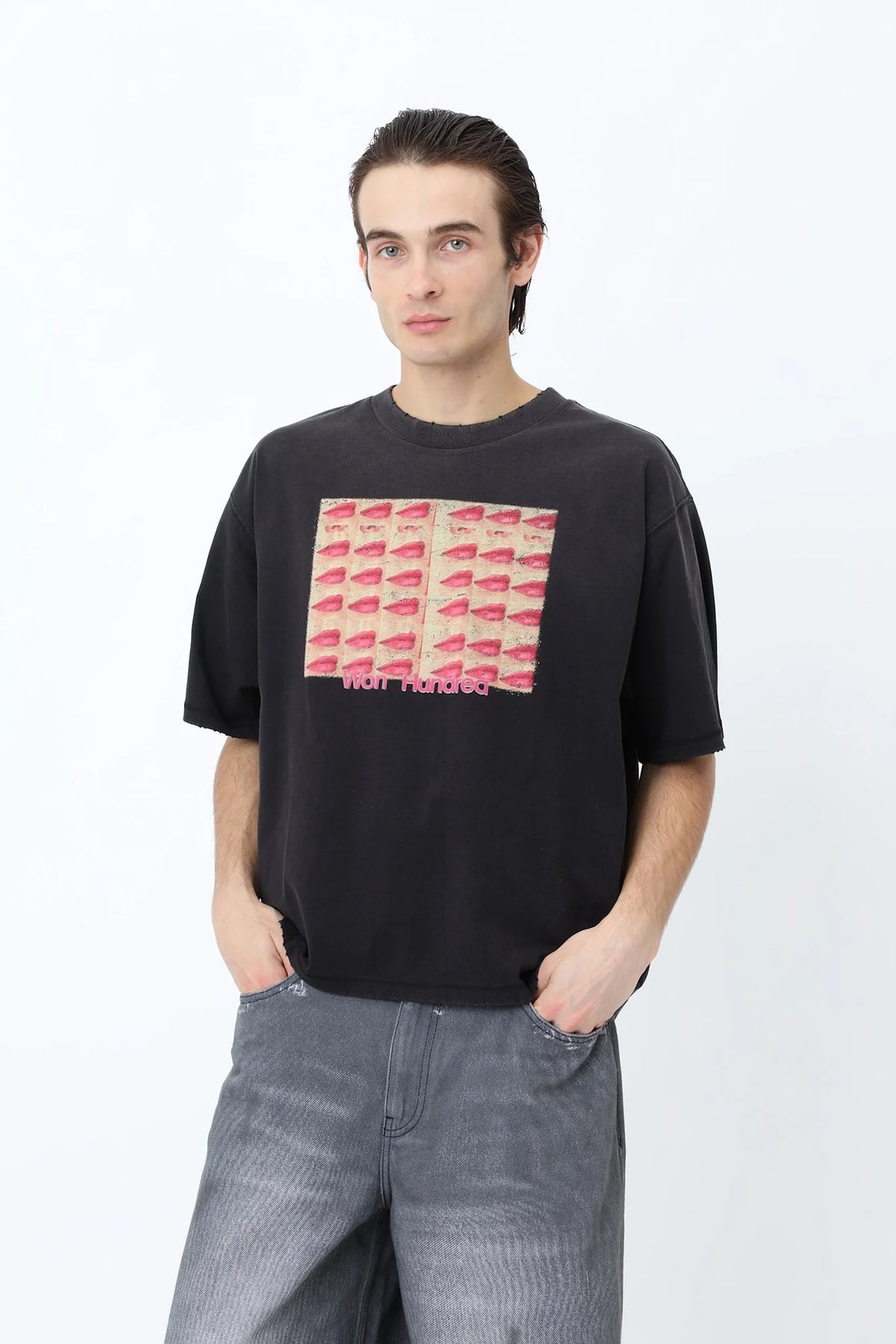 Won Hundred: Houston Kisses Tee - Washed Black