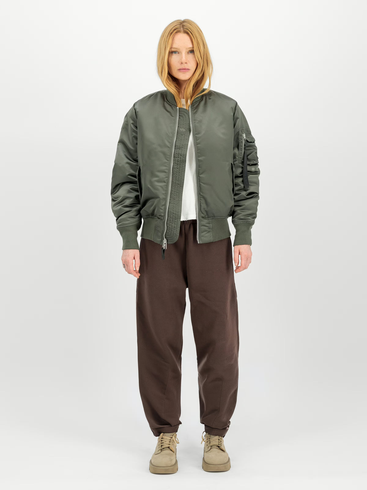 Alpha Industries: MA-1 Base Flight UV Bomber Jacket - Vintage Green
