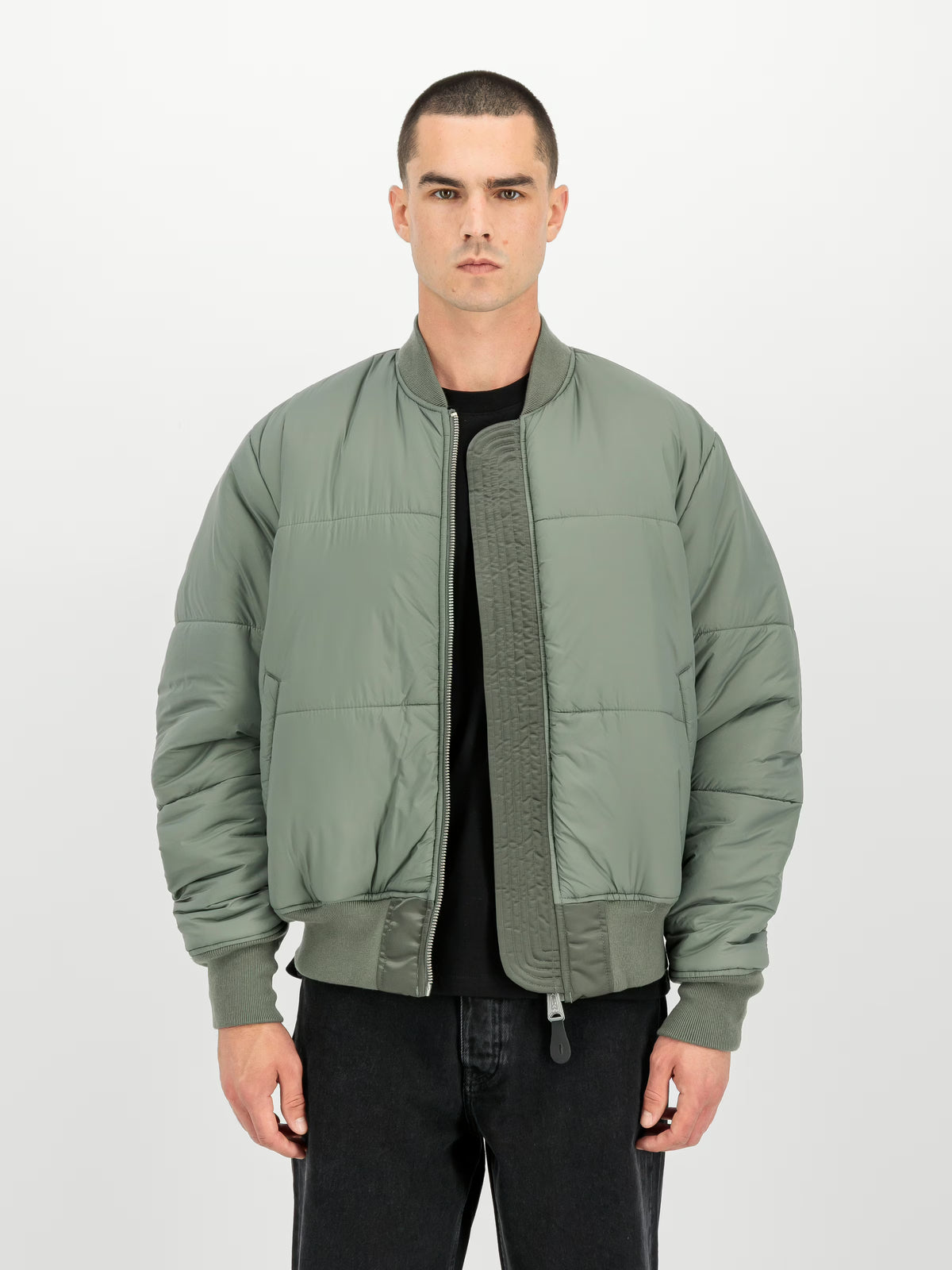 Alpha Industries: MA-1 Base Flight UV Bomber Jacket - Vintage Green