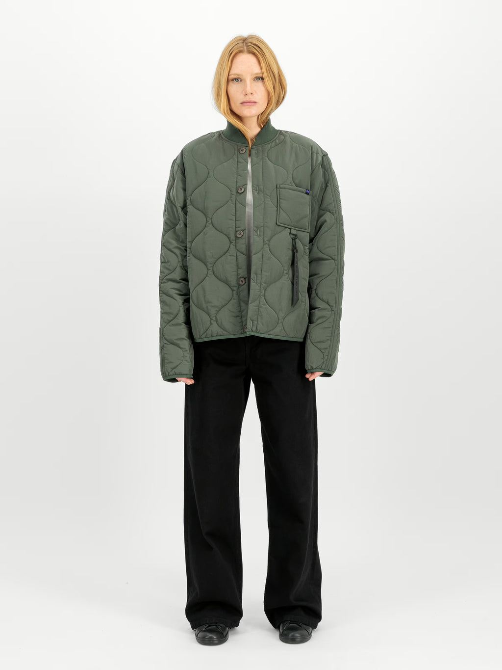 Alpha Industries: CWU-9/P Quilted UV Loose Field Jacket - Vintage Green