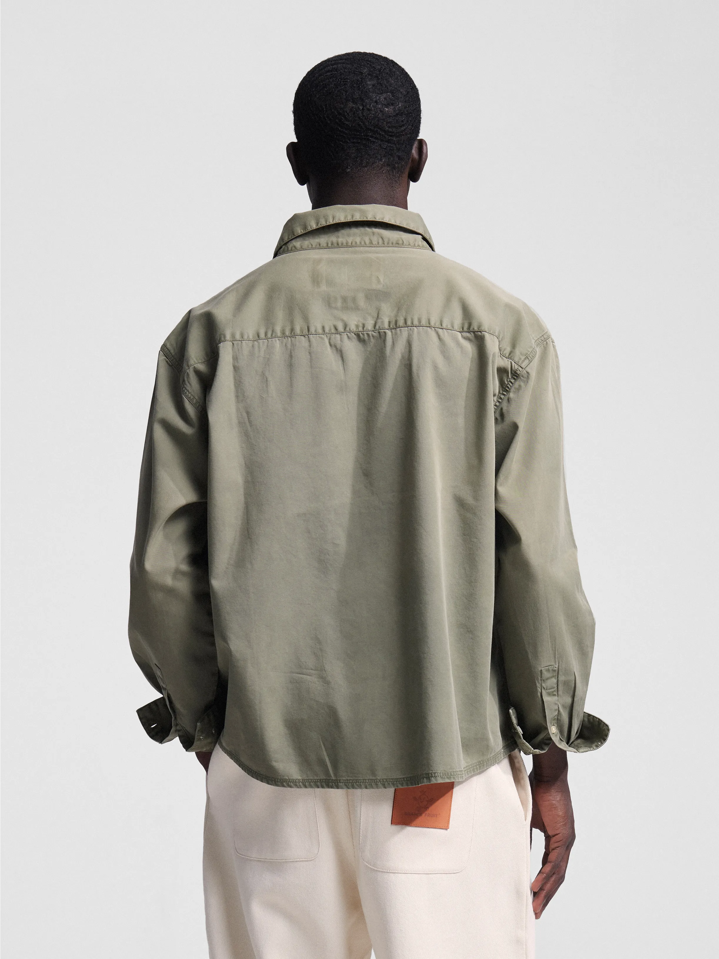 Bram's Fruit: Sun Faded Script logo Shirt - Green