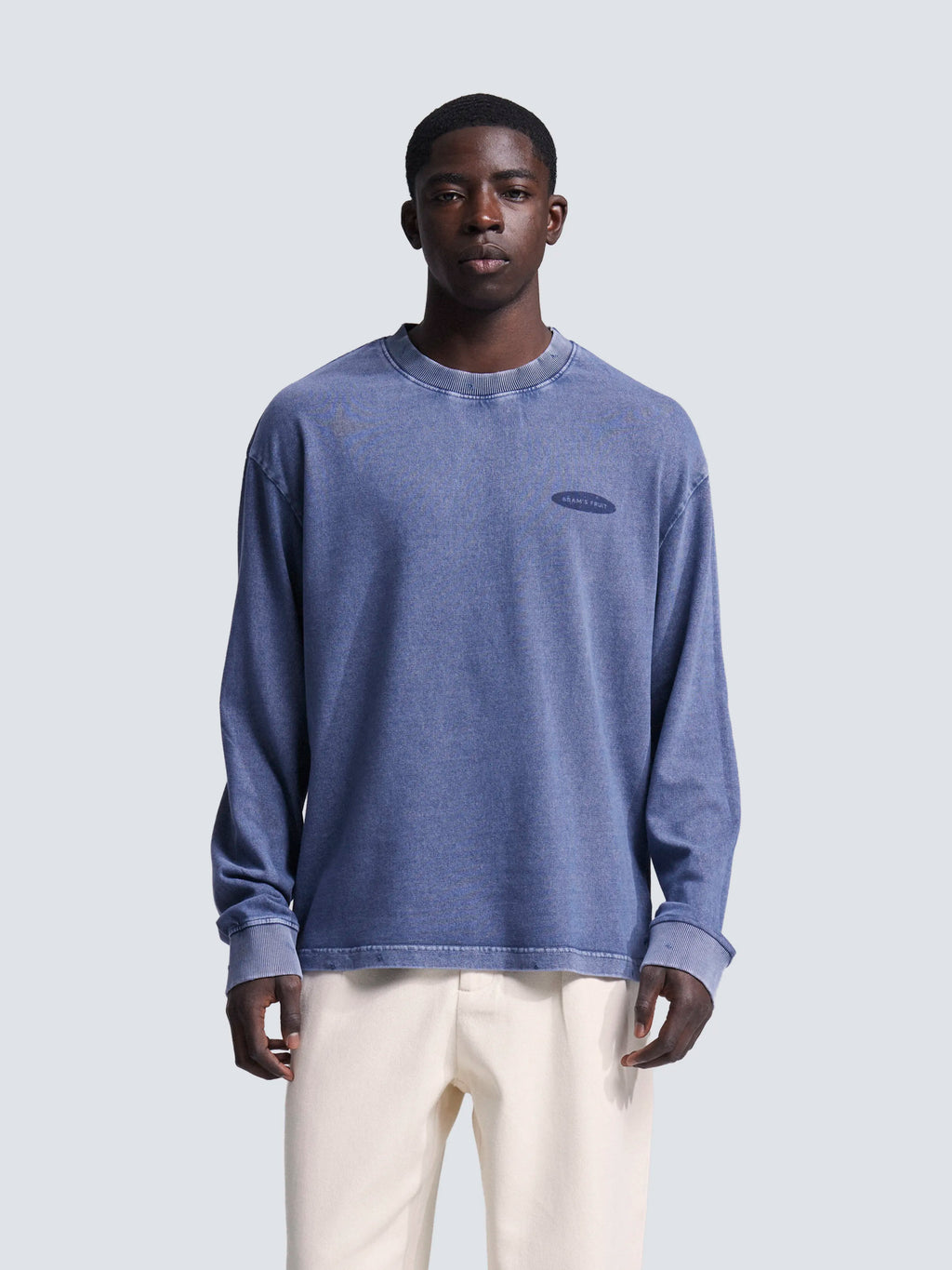 Bram's Fruit: Distressed F*ck Off I'm Gardening Longsleeve - Washed Midnight Blue