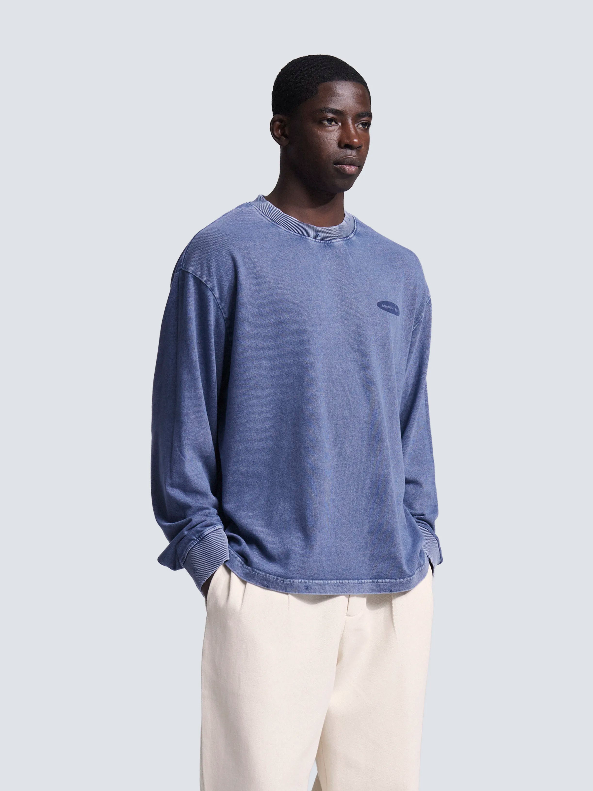Bram's Fruit: Distressed F*ck Off I'm Gardening Longsleeve - Washed Midnight Blue