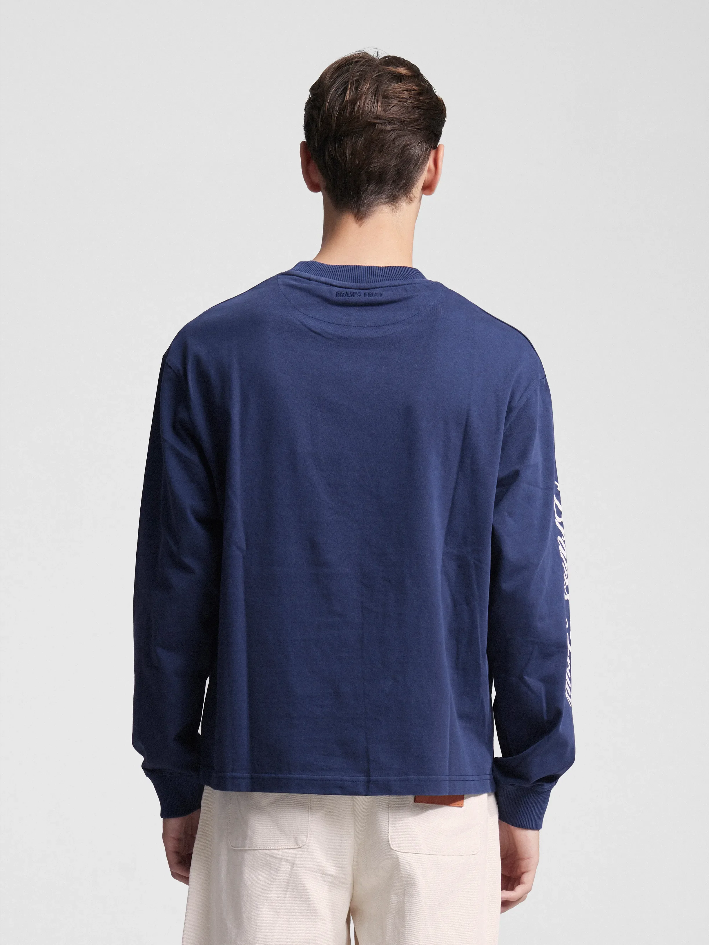 Bram's Fruit: Script Logo Longsleeve - Navy