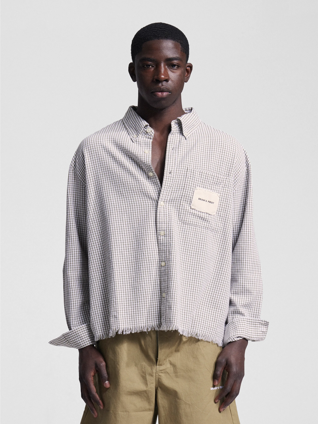Bram's Fruit: Distressed Farmer's Shirt LS - Olive Green