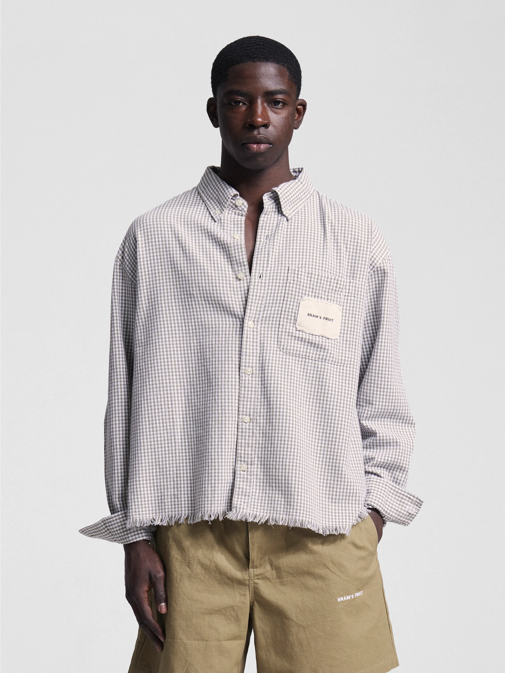 Bram's Fruit: Distressed Farmer's Shirt LS - Olive Green