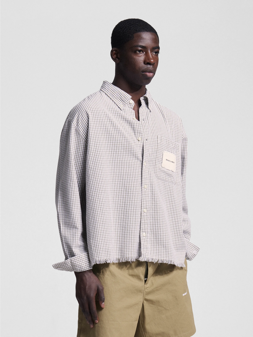 Bram's Fruit: Distressed Farmer's Shirt LS - Olive Green
