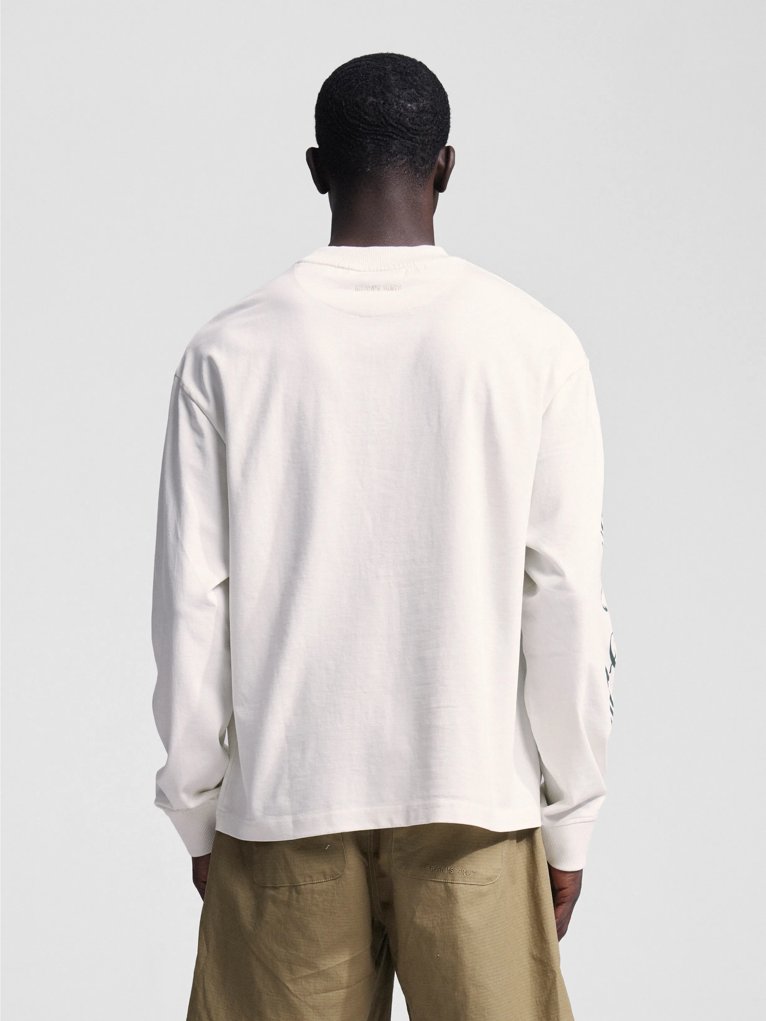 Bram's Fruit: Script Logo Longsleeve - White