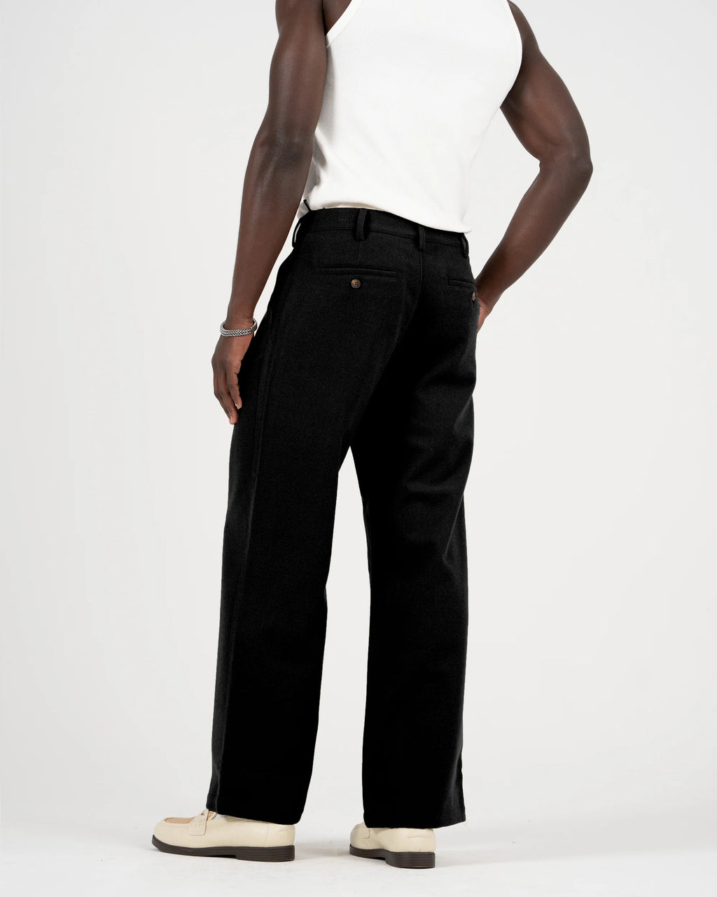 Prohibited: Double Pleated Pants Black