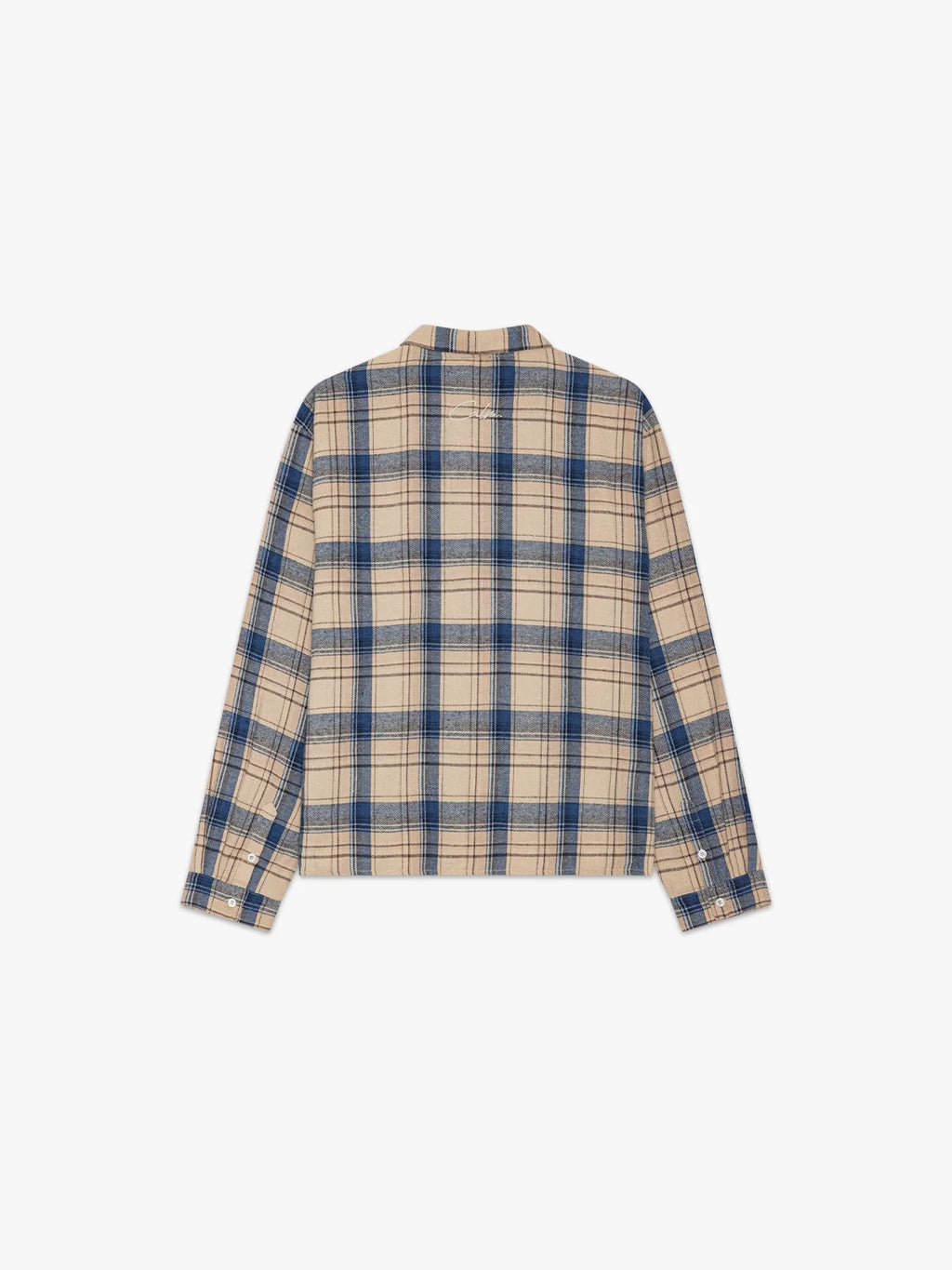 CALM: Flannel Shirt - Beige/blue