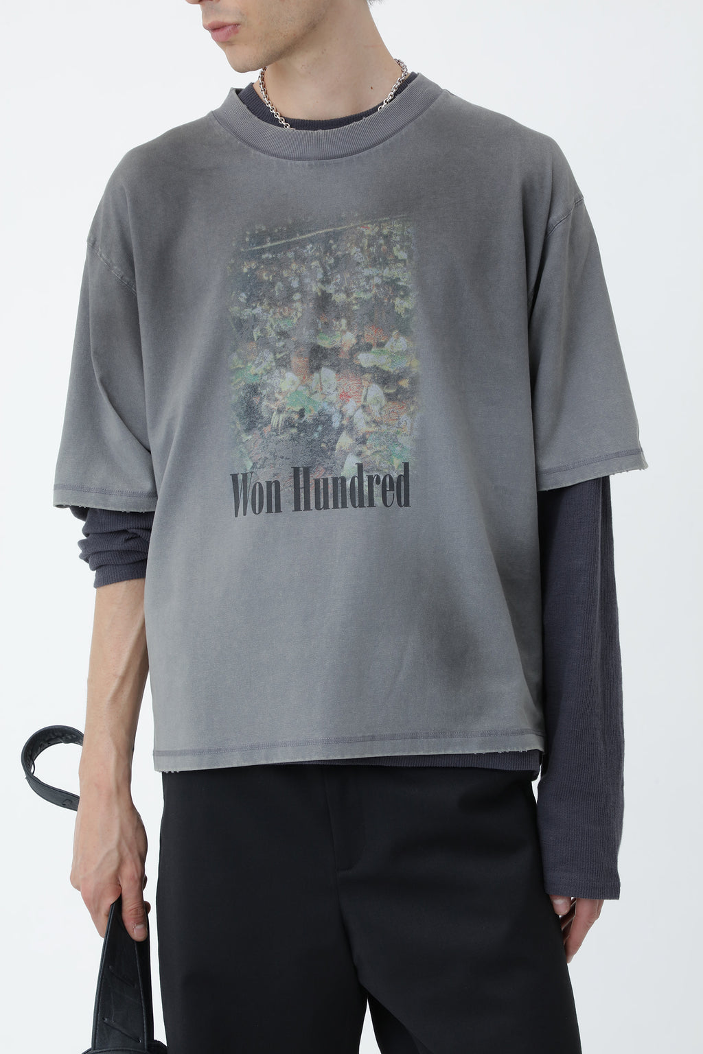 Won Hundred: Houston Casino Tee - Washed Steel Grey