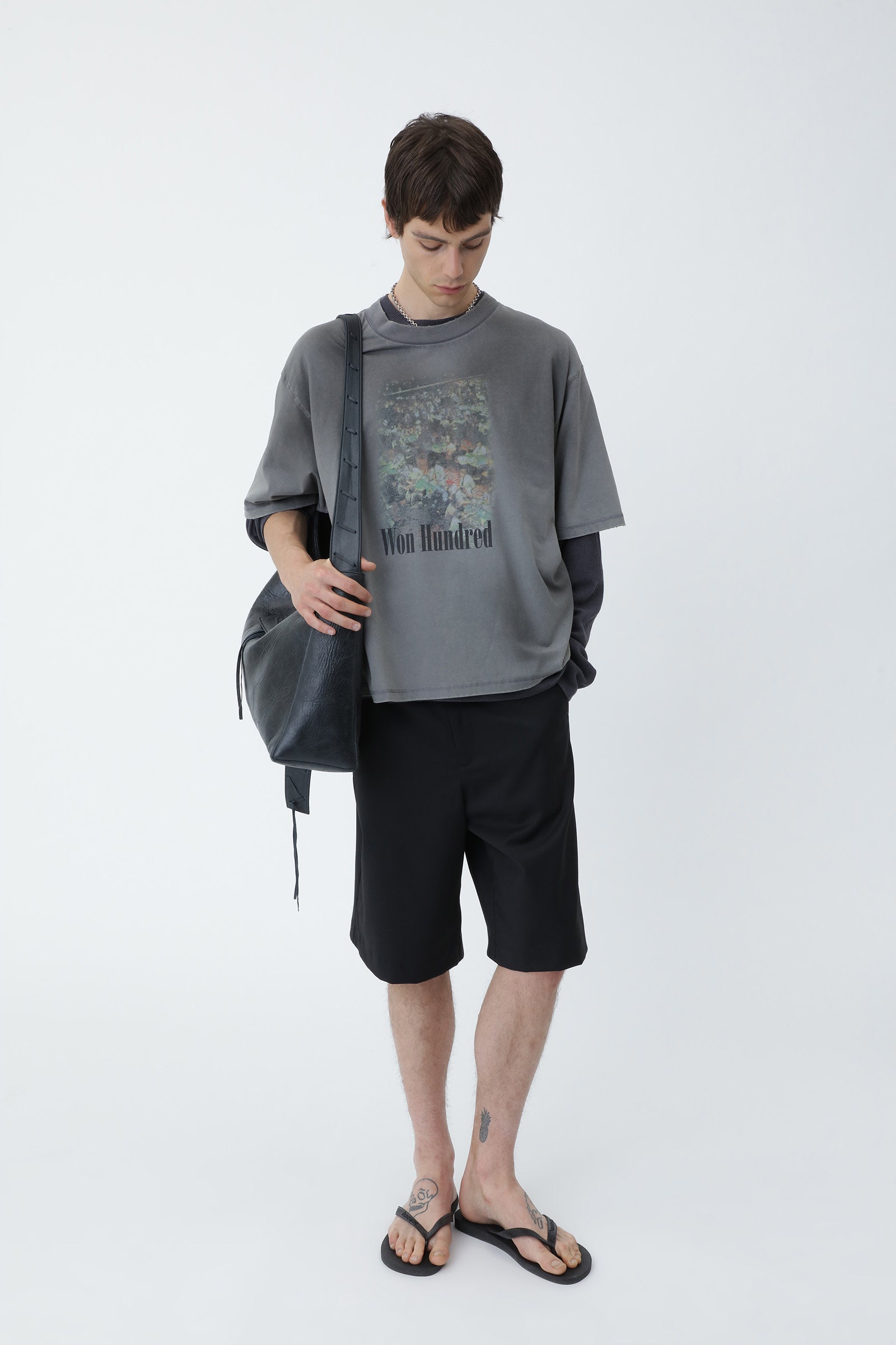 Won Hundred: Houston Casino Tee - Washed Steel Grey