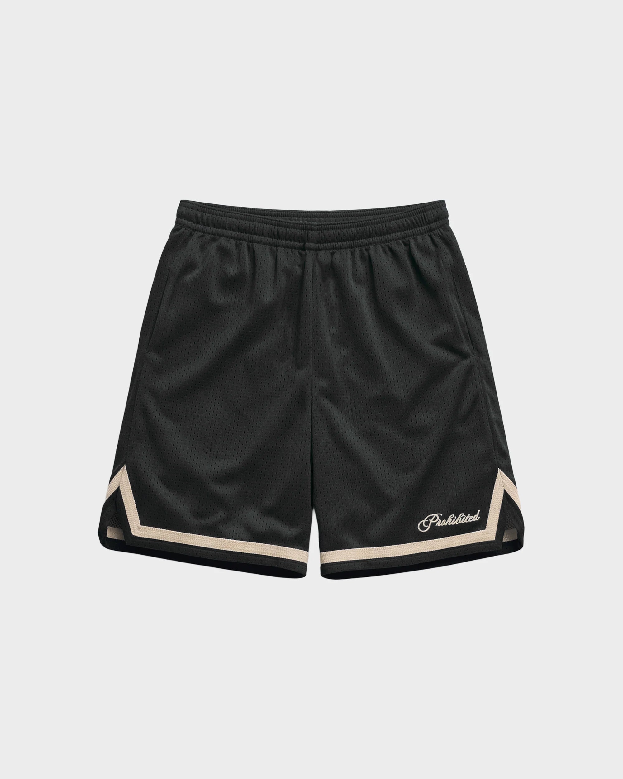 Prohibited: Mesh Basketball Shorts Black