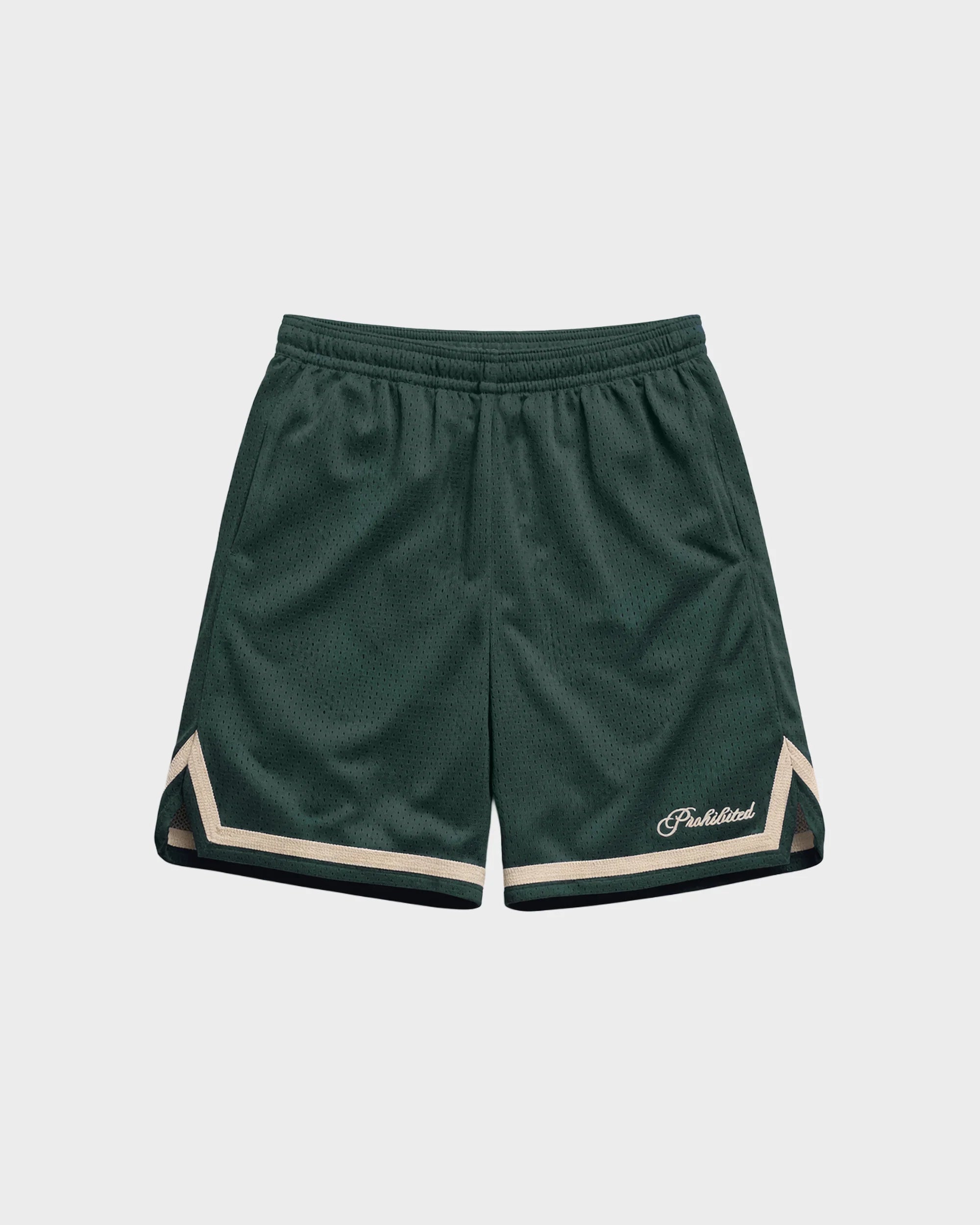 Prohibited: Mesh Basketball Shorts Green