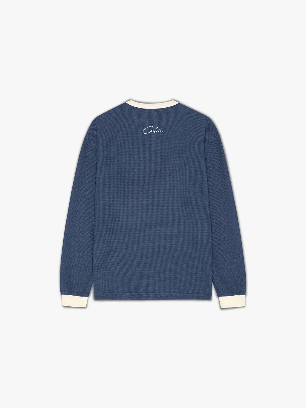 CALM: Waffle Longsleeve - Navy/Cream