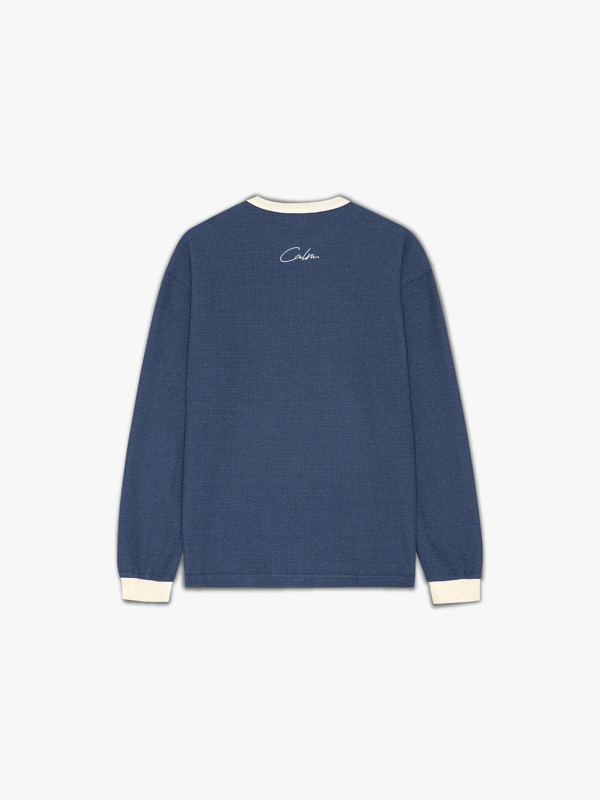 CALM: Waffle Longsleeve - Navy/Cream