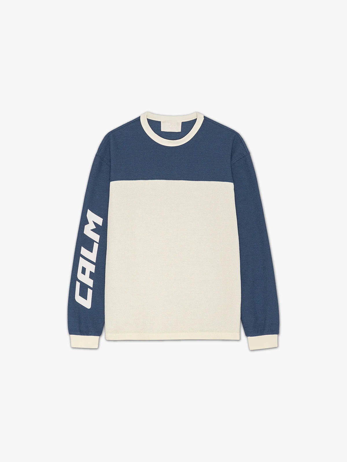 CALM: Waffle Longsleeve - Navy/Cream