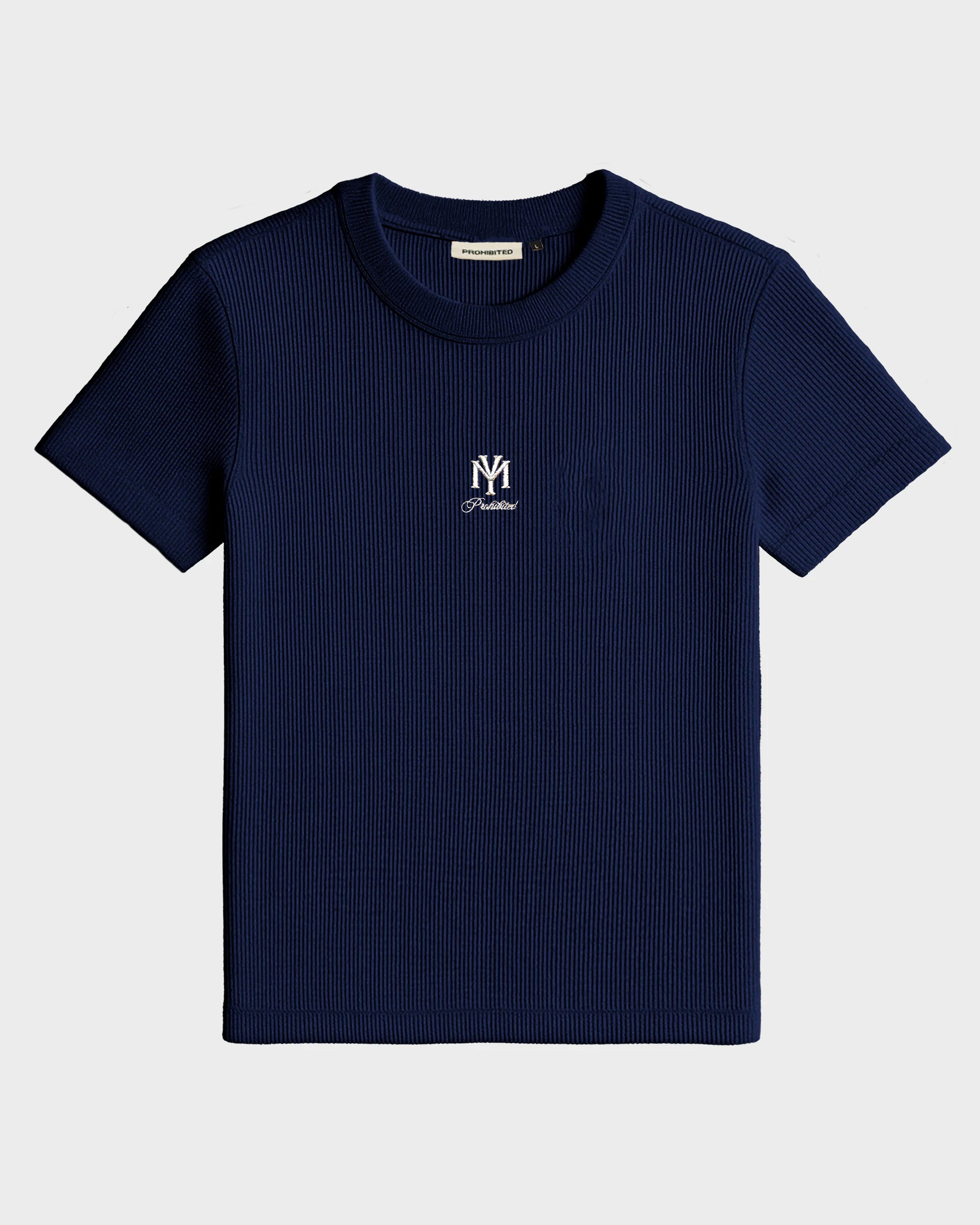 Prohibited: Outline Slim Tee Deep Blue