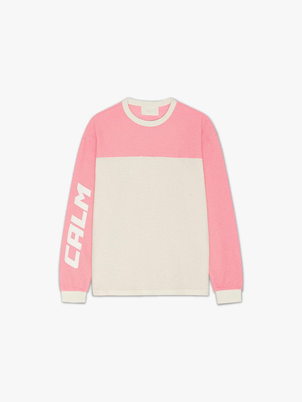 CALM: Waffle Longsleeve - Pink/Cream