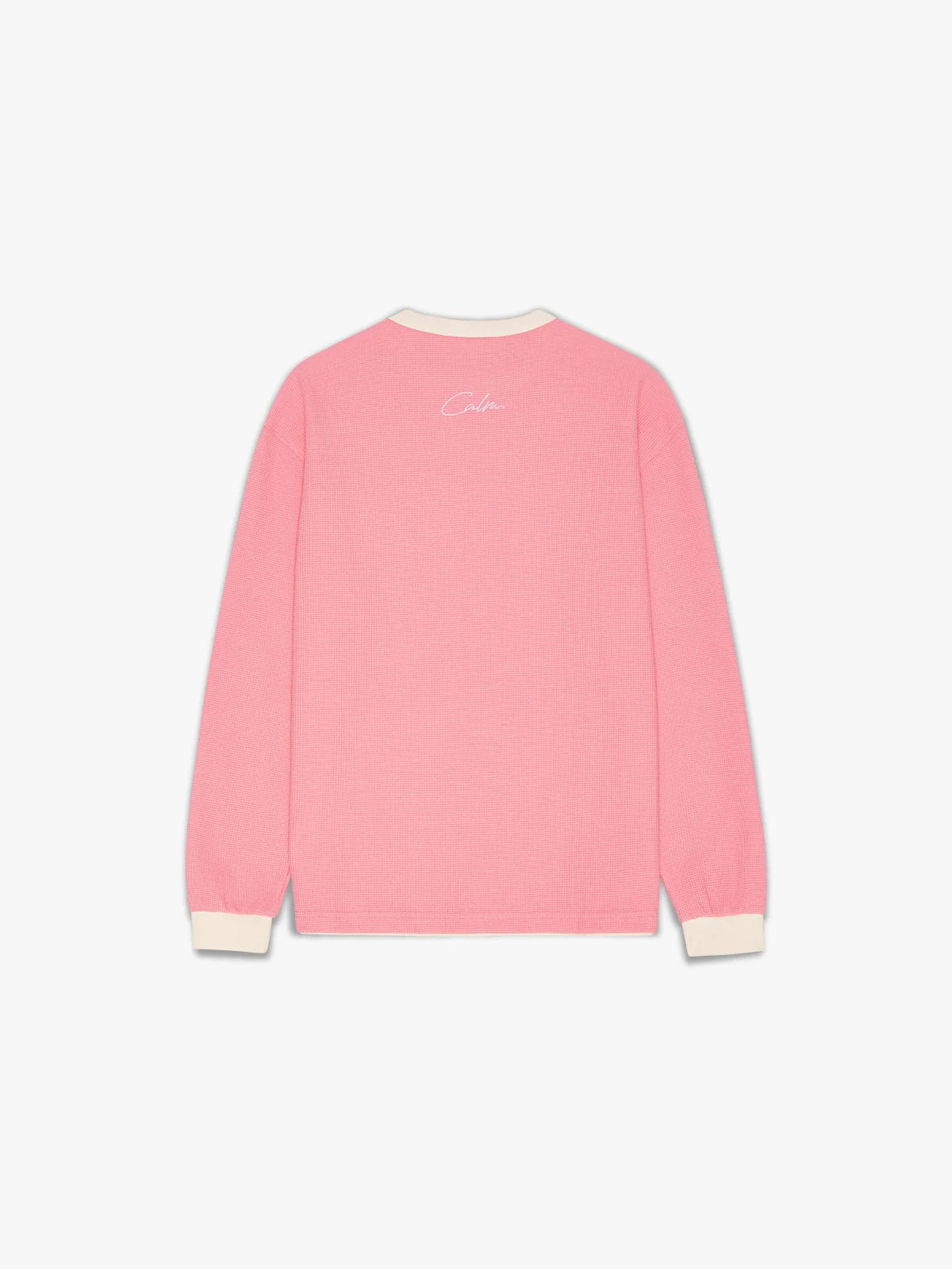 CALM: Waffle Longsleeve - Pink/Cream
