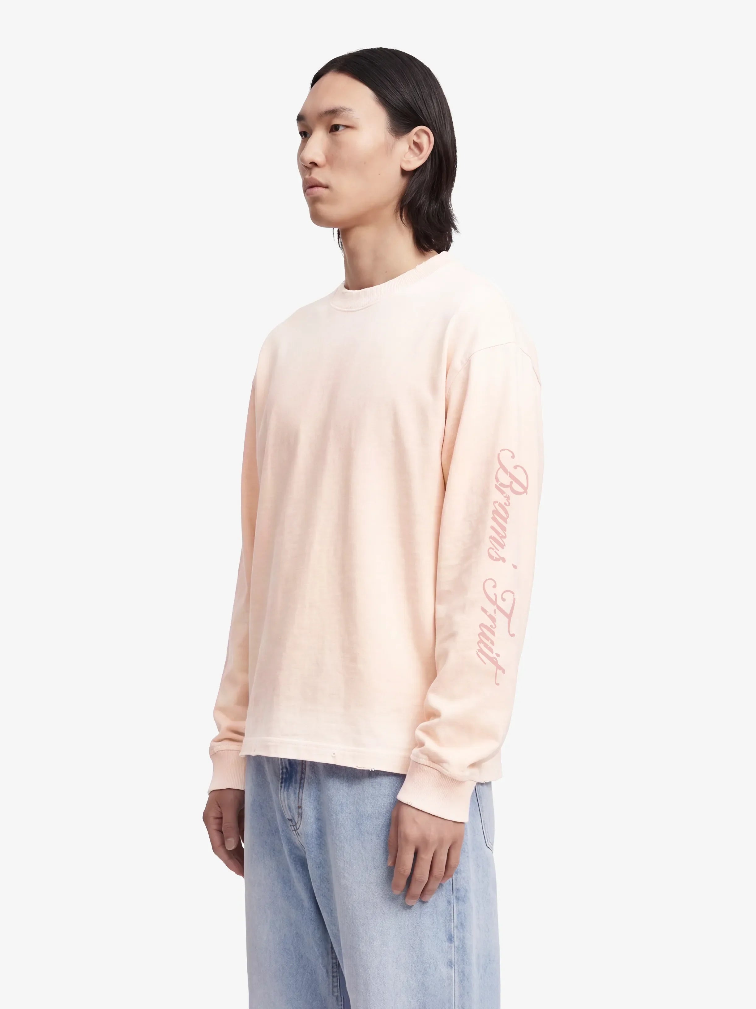 Bram's Fruit: Script Logo Longsleeve - Pink