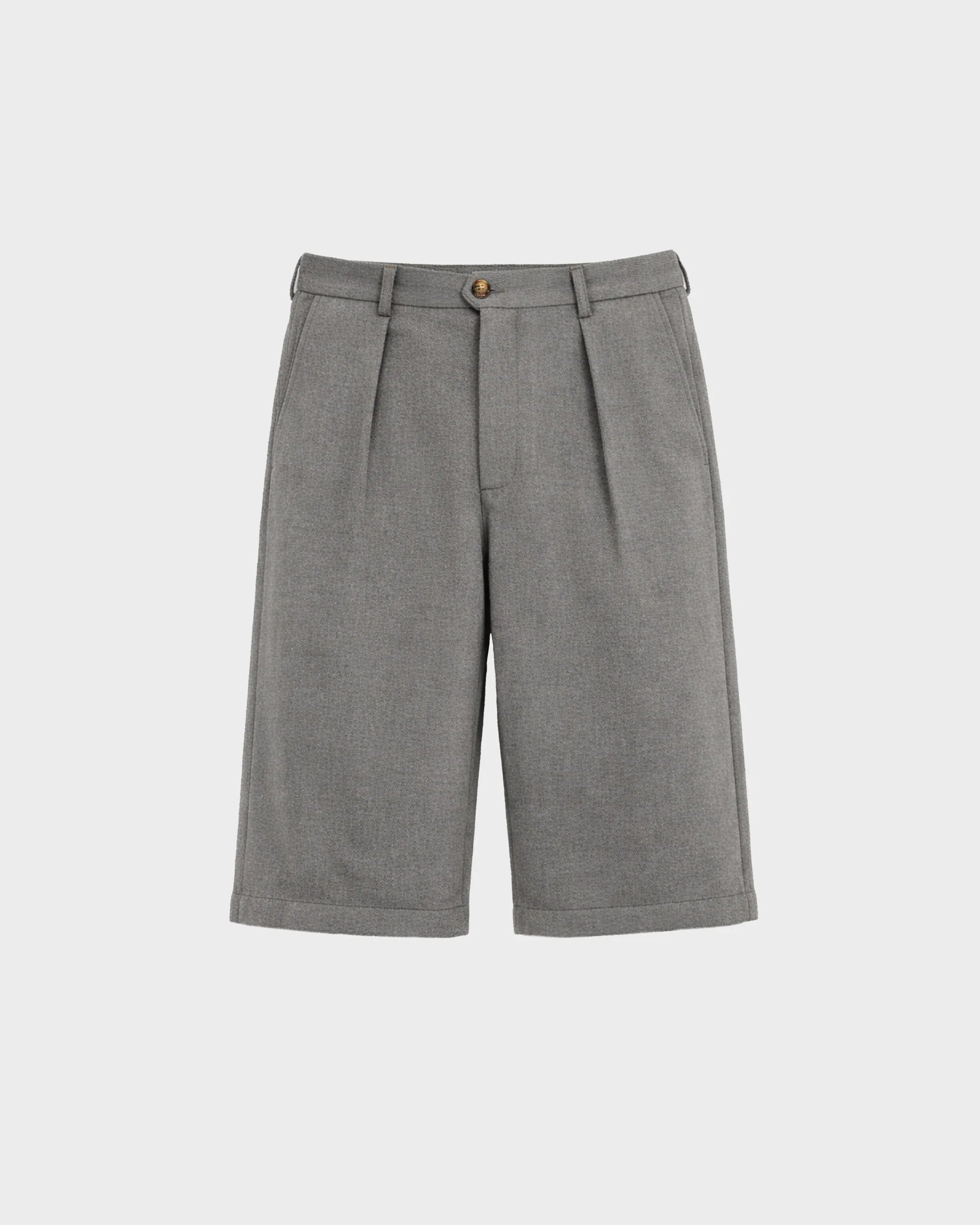 Prohibited: Podium Double Pleated Shorts Grey