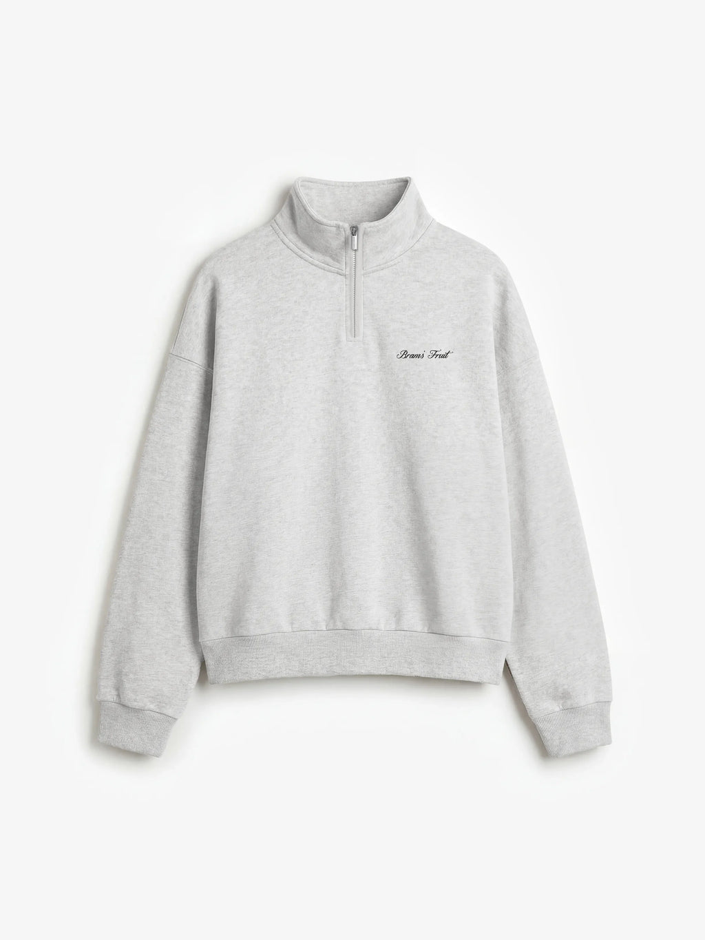 Bram's Fruit: Script Logo Quarter Zip - Beige