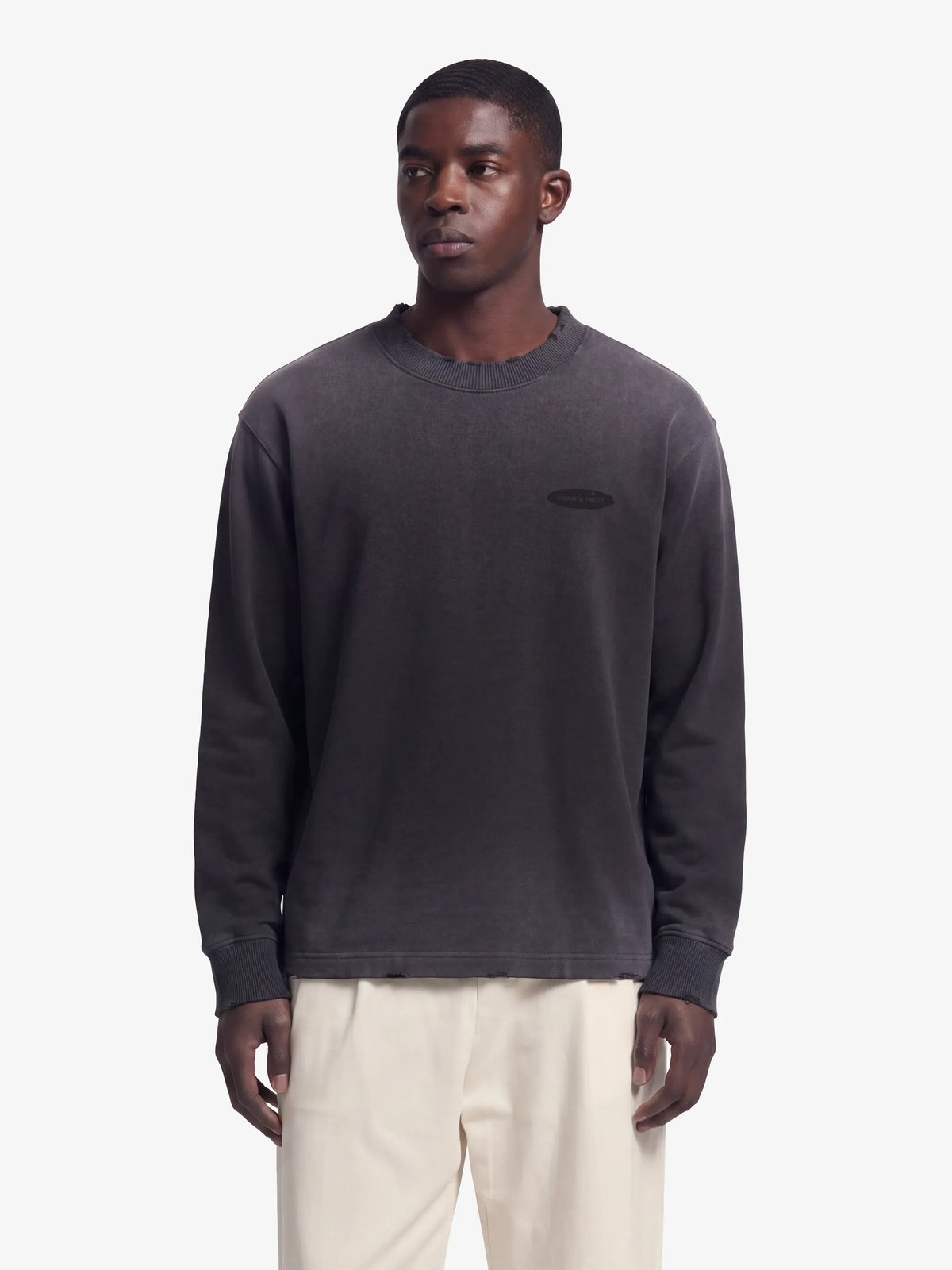 Bram's Fruit: Distressed F*ck Off I'm Gardening Longsleeve - Shadow Black