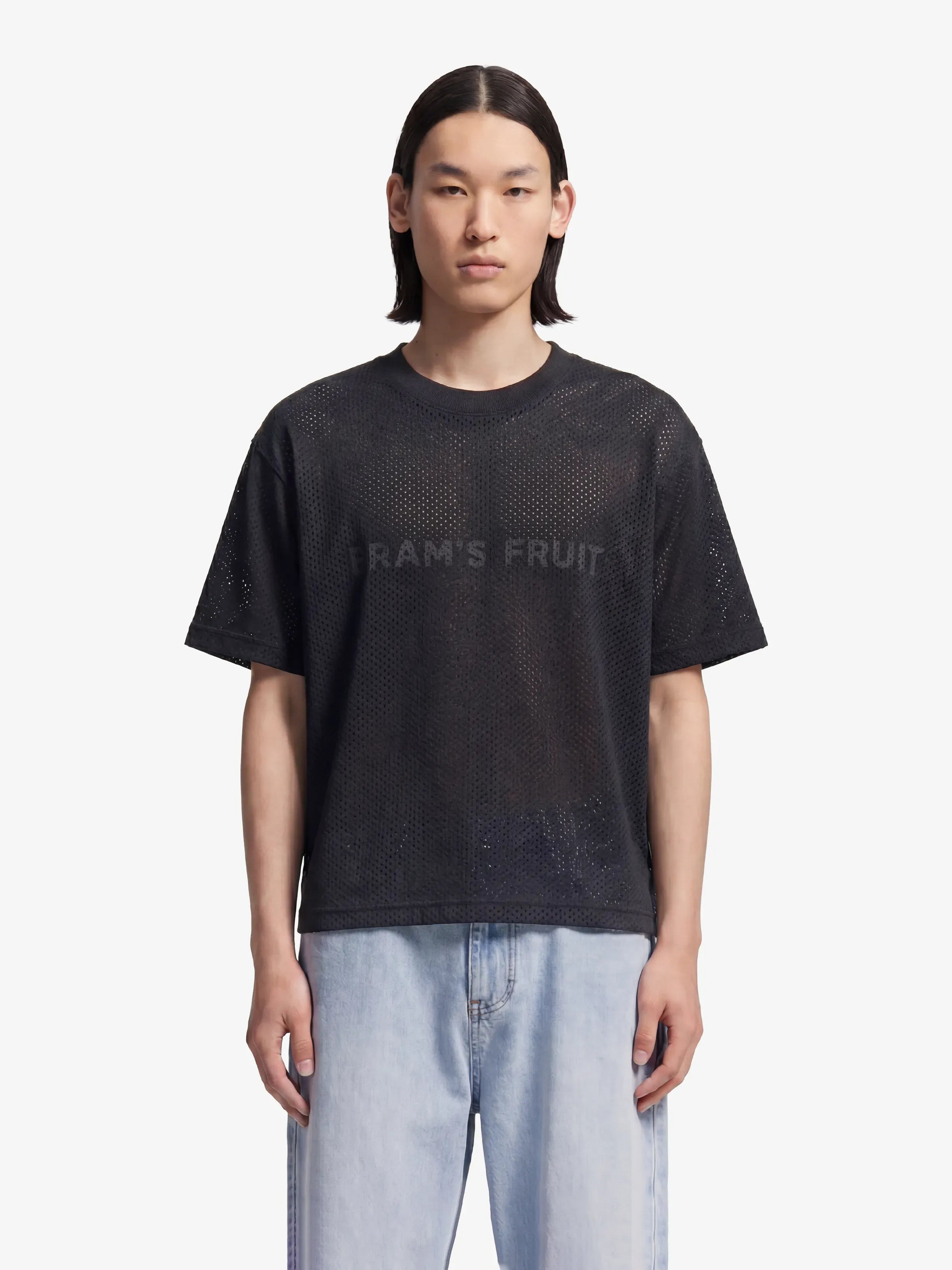 Bram's Fruit: Mesh Logo T-shirt - Shadow Black