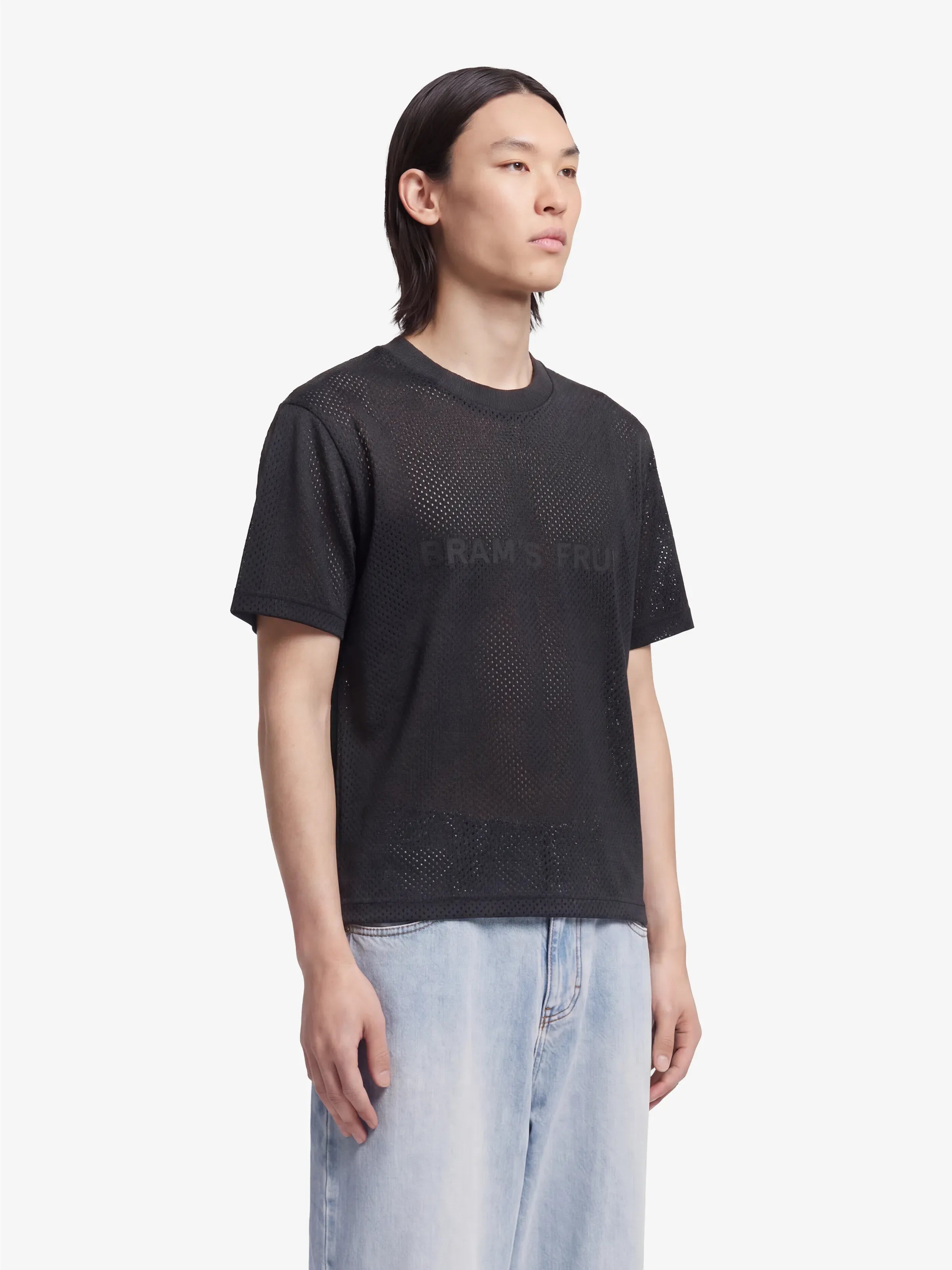 Bram's Fruit: Mesh Logo T-shirt - Shadow Black